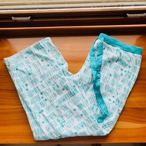 Sonoma Plush Blue & White Owl Sleep Pants